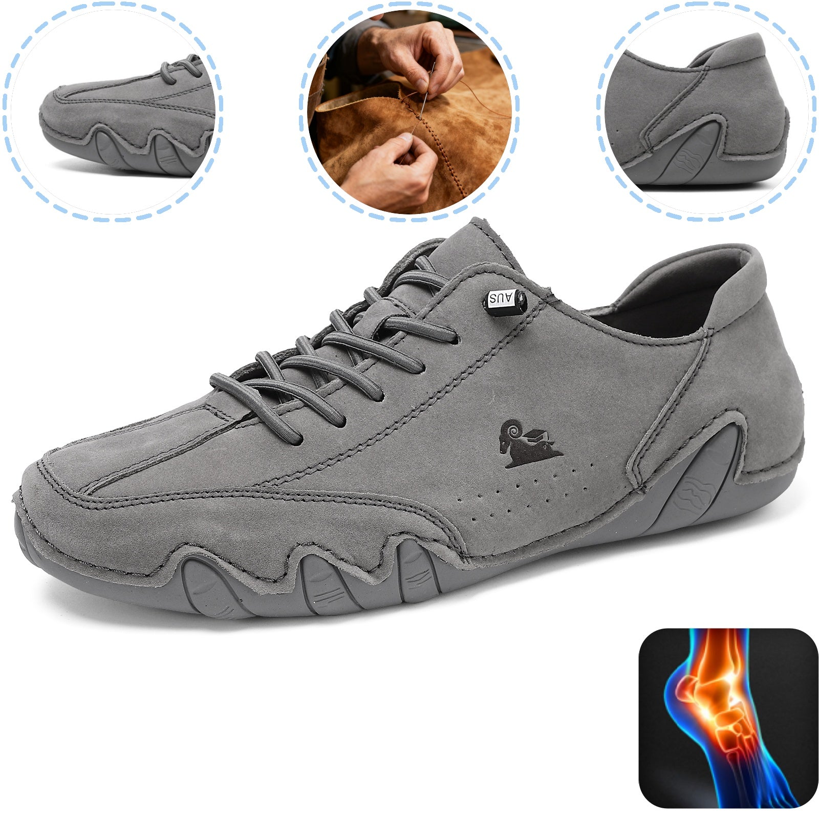 USERGOINGUSERGOING® - Scarpe ortopediche ergonomiche in pelle, impermeabili, alleviano il dolore ai piedi - unisex