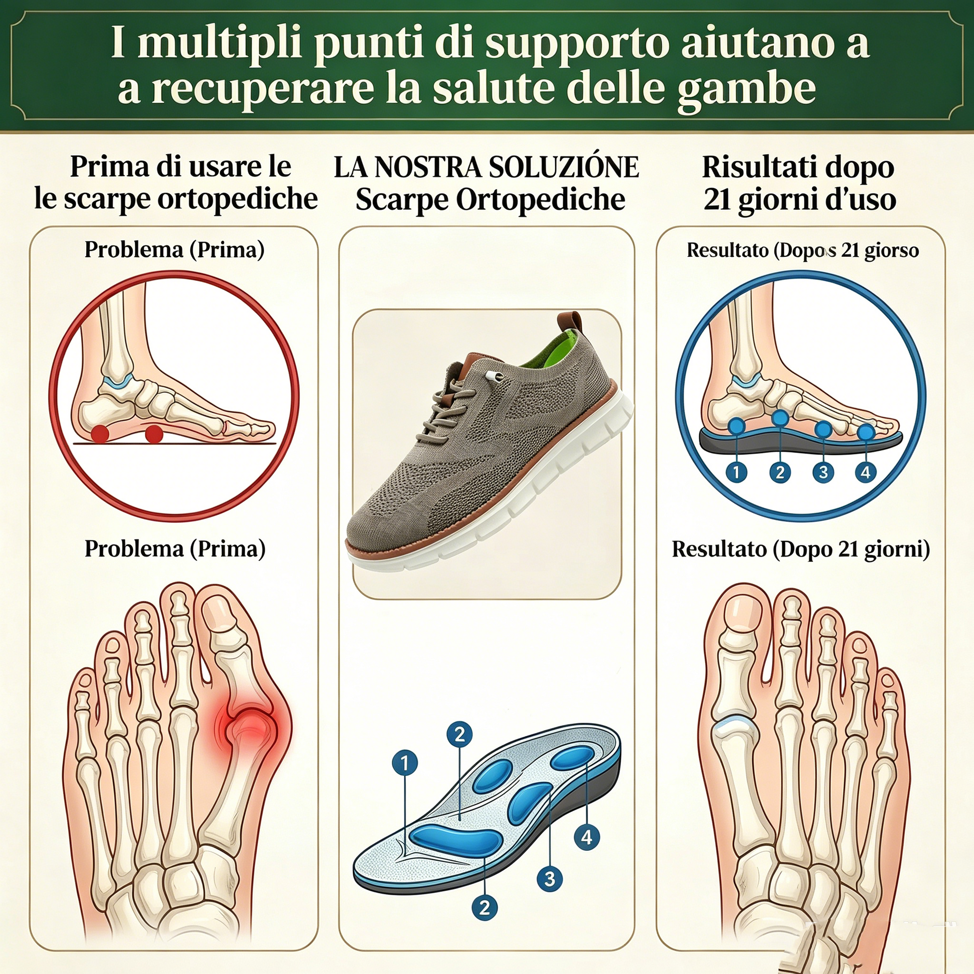 Offerta speciale di oggi: 50% di sconto! ⏰ Mocassini traspiranti e antiscivolo! Con supporto plantare e intersuola ammortizzata, dì addio al dolore ai piedi.