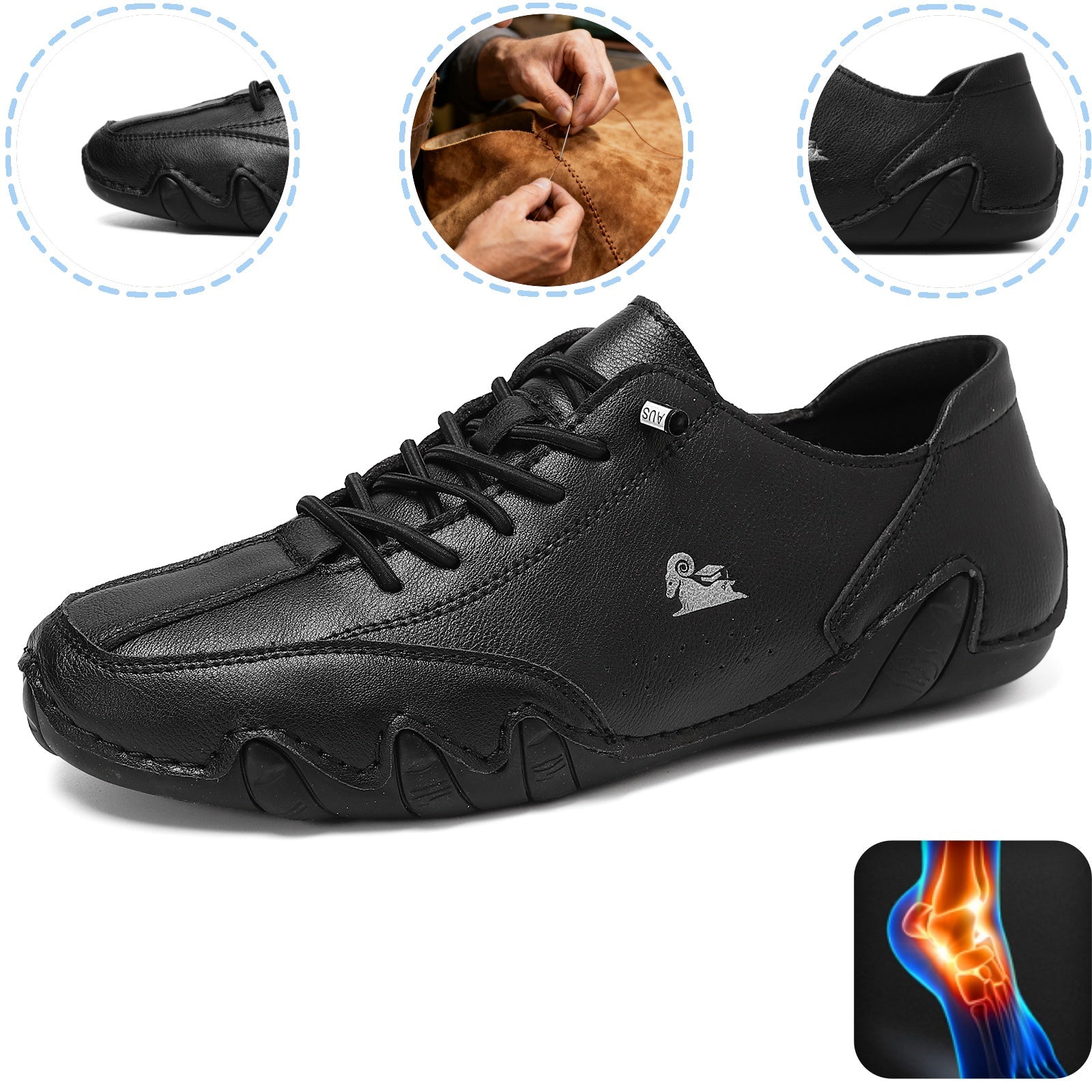USERGOINGUSERGOING® - Scarpe ortopediche ergonomiche in pelle, impermeabili, alleviano il dolore ai piedi - unisex