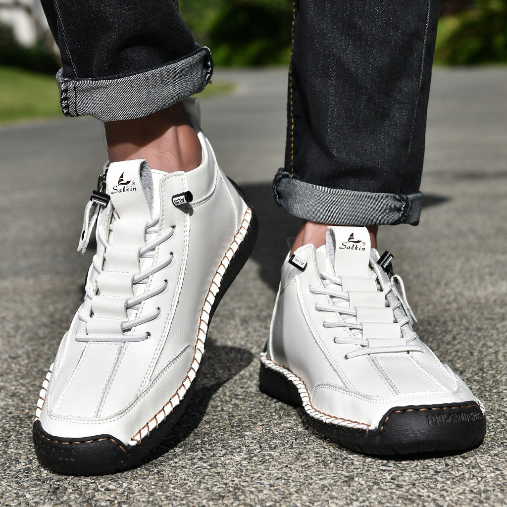 🔥 Sconto del 50% - Non lasciartelo sfuggire|Scarpe in Pelle "Zero Fatica": Zip Laterale, Supporto Plantare e suola antiscivolo – il design ergonomico allevia la fatica