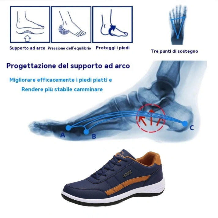 [Offerta di oggi a metà prezzo: da non perdere] Scarpe casual da uomo dal design ergonomico: allevia efficacemente il dolore quando si cammina👞Regola la posizione corretta delle ossa umane