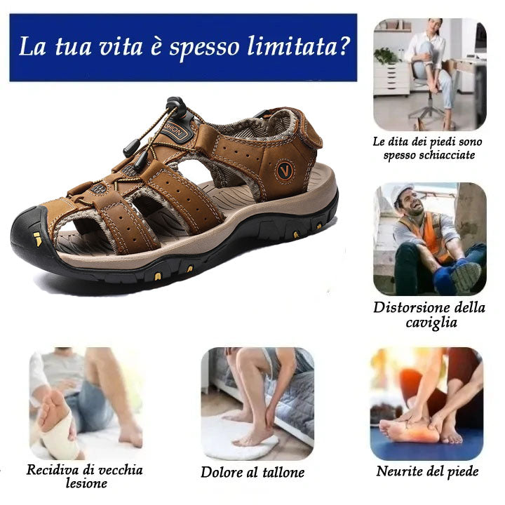 🎁Oggi a metà prezzo - non perdete l'occasione]|Sandali ortopedici dal design ergonomico - camminata senza dolore 👞 rendono la camminata più confortevole