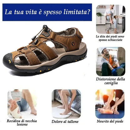 🎁Oggi a metà prezzo - non perdete l'occasione]|Sandali ortopedici dal design ergonomico - camminata senza dolore 👞 rendono la camminata più confortevole