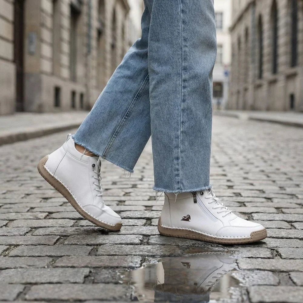 Ultimo giorno! Sconto del 70%! ✅ Allevia il dolore ai piedi e all'alluce valgo! Comode scarpe ortopediche alte con cerniera laterale e supporto per l'arco plantare, ideali da indossare tutto il giorno