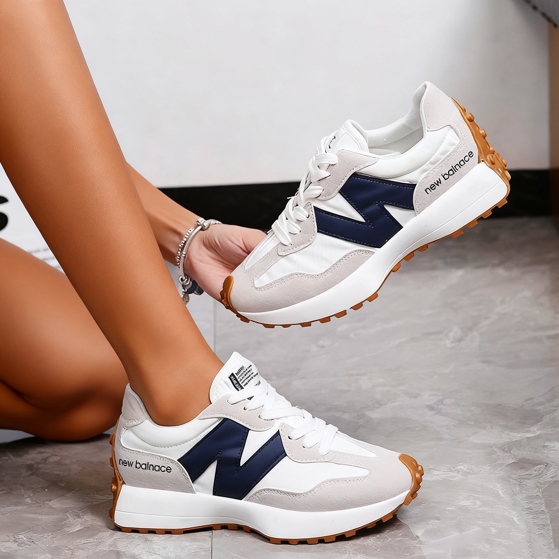 ⏰Sconto del 50% oggi👟Sneakers informali, il design a punta larga riduce la pressione sulle piante dei piedi