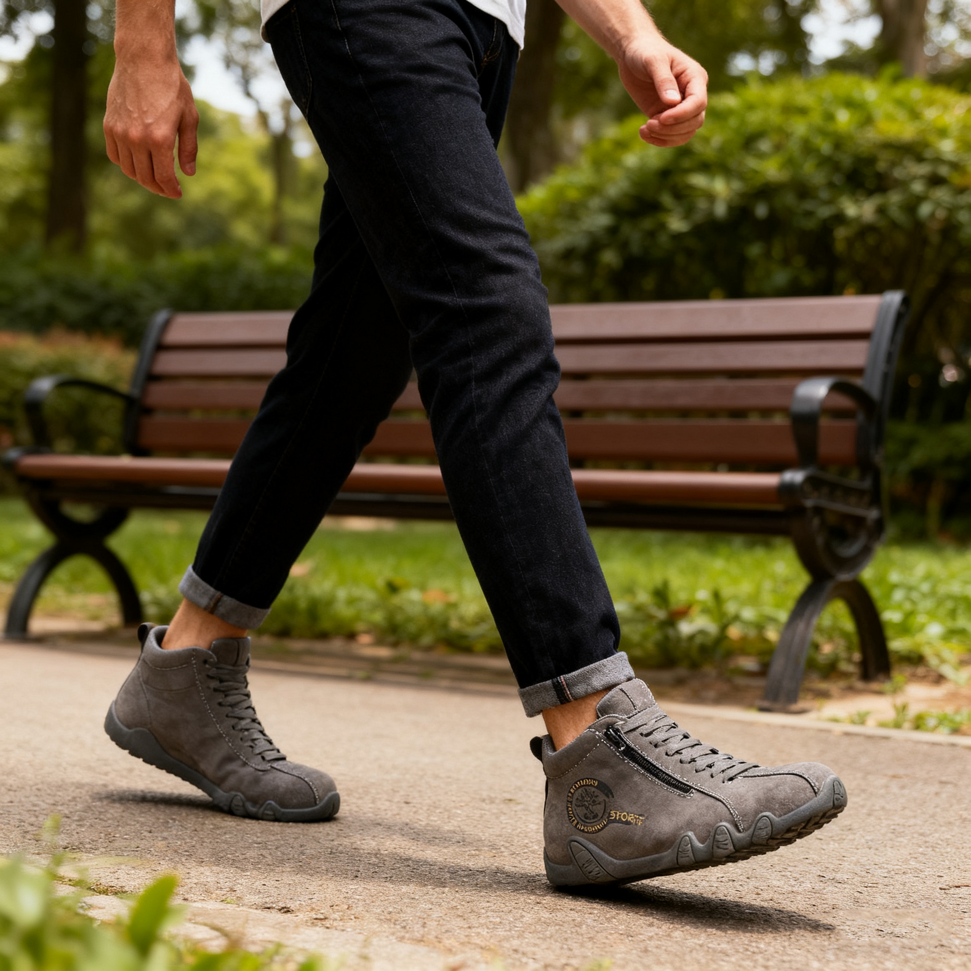 Scarpe ortopediche da uomo Usergoing® | Realizzate in vera pelle bovina australiana | Cucite a mano, impermeabili e antiscivolo ✅ Supporto dell'arco plantare - camminata confortevole