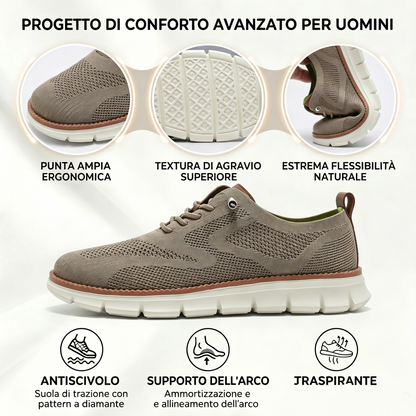 Offerta speciale di oggi: 50% di sconto! ⏰ Mocassini traspiranti e antiscivolo! Con supporto plantare e intersuola ammortizzata, dì addio al dolore ai piedi.