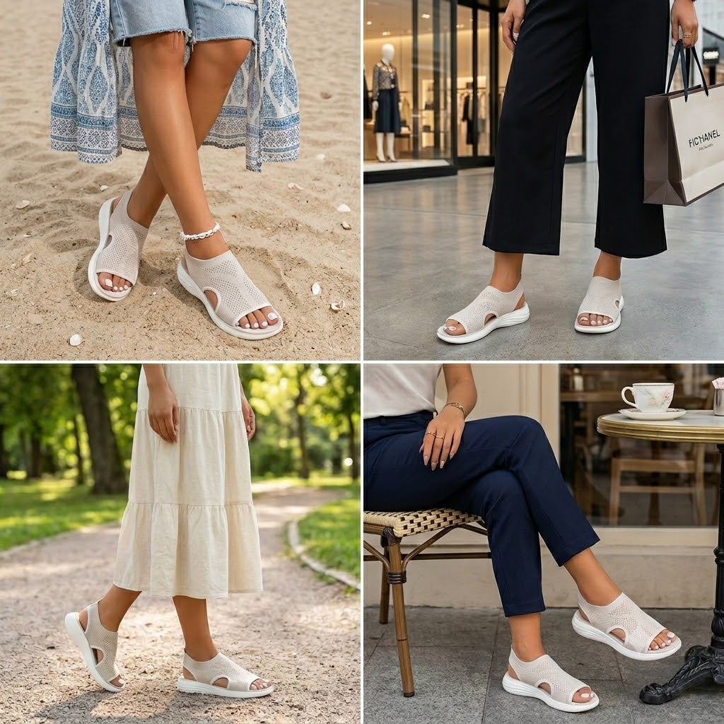 🔥 Sandali da donna comodi | Supporto ergonomico 👡 Disponibili in tutte le taglie: cammina con sicurezza ✅ Perfetti per le calde giornate estive