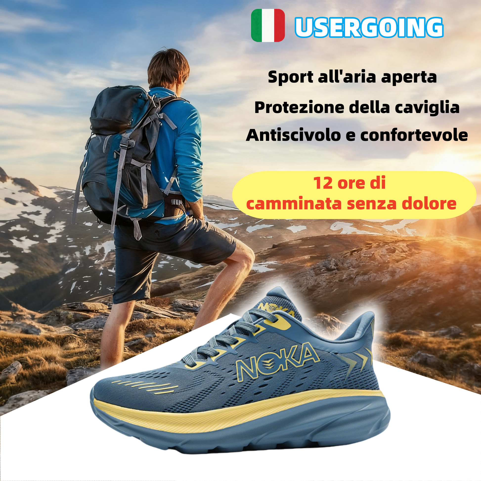 ⏰Oggi a metà prezzo👟 Queste scarpe sono ideali per le attività che durano tutto il giorno. Il design con supporto dell'arco plantare allevia efficacemente l'affaticamento