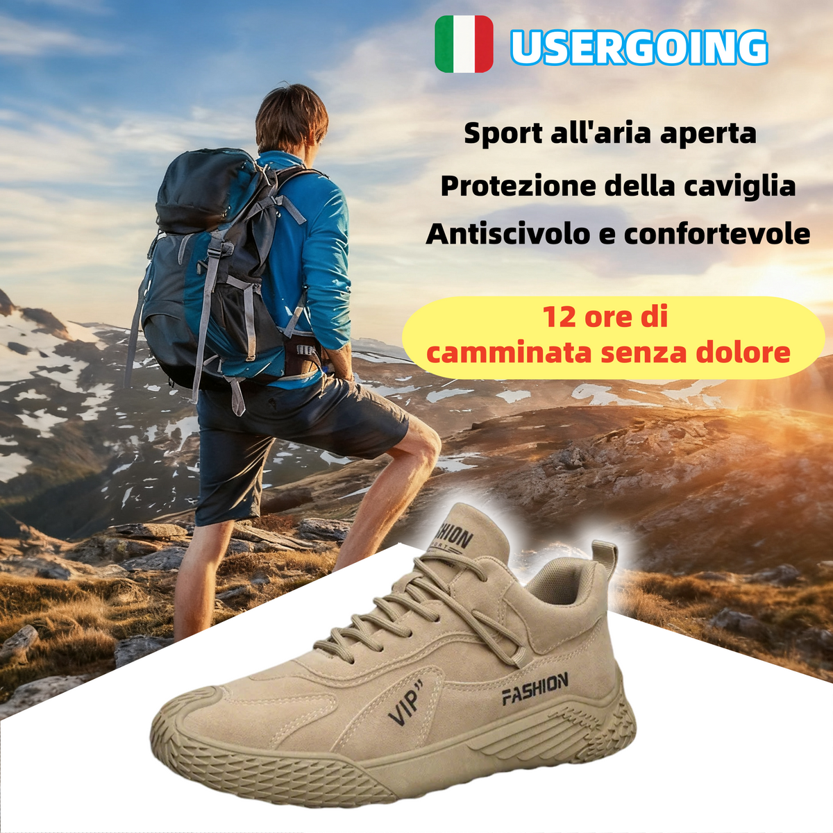 ⏰Offerta a tempo limitato - in scadenza a breve✅Scarpe da trekking di ultima generazione con supporto dell'arco plantare e funzioni di correzione dell'andatura