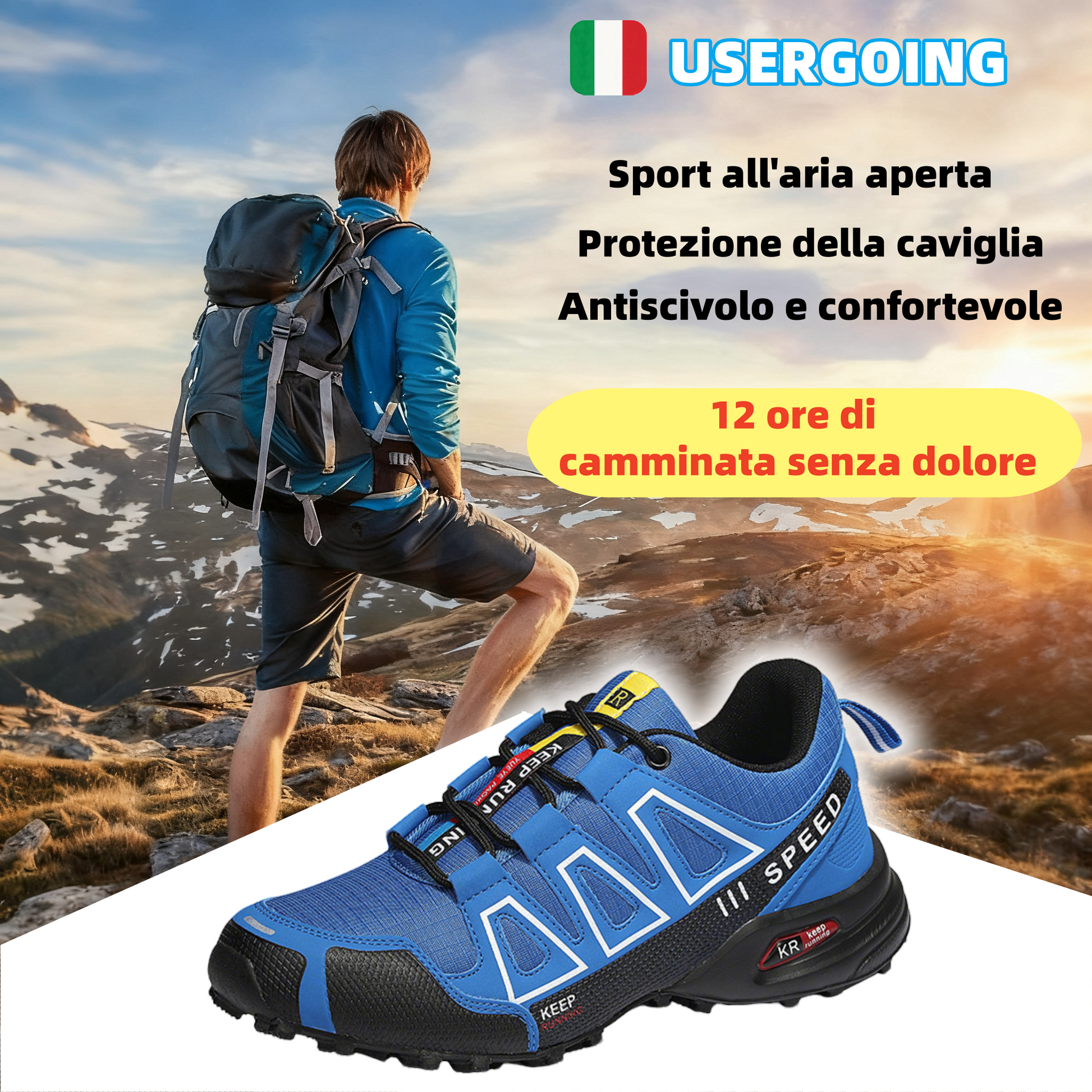Step Zero – Scarpe da passeggio ergonomiche Usergoing® IV, per alleviare il dolore alla schiena, alle articolazioni e ai piedi