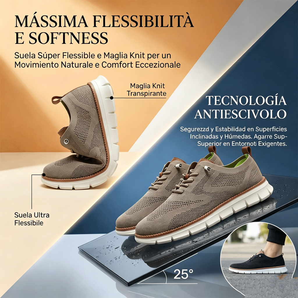 Offerta speciale di oggi: 50% di sconto! ⏰ Mocassini traspiranti e antiscivolo! Con supporto plantare e intersuola ammortizzata, dì addio al dolore ai piedi.