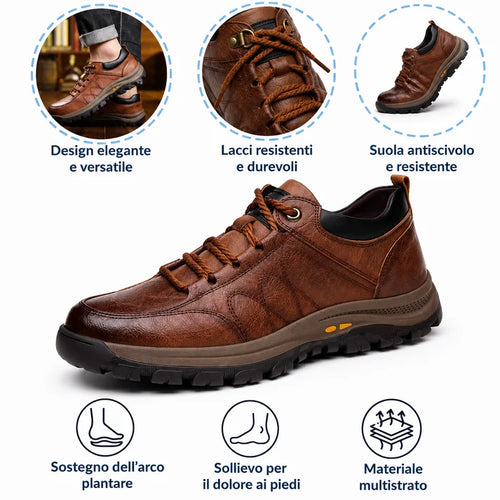 (🔥50% di sconto oggi - prendilo!) Scarpe ortopediche premium ed eleganti 👞 - Design ergonomico per alleviare il dolore