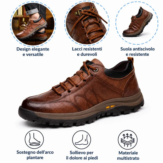 (🔥50% di sconto oggi - prendilo!) Scarpe ortopediche premium ed eleganti 👞 - Design ergonomico per alleviare il dolore