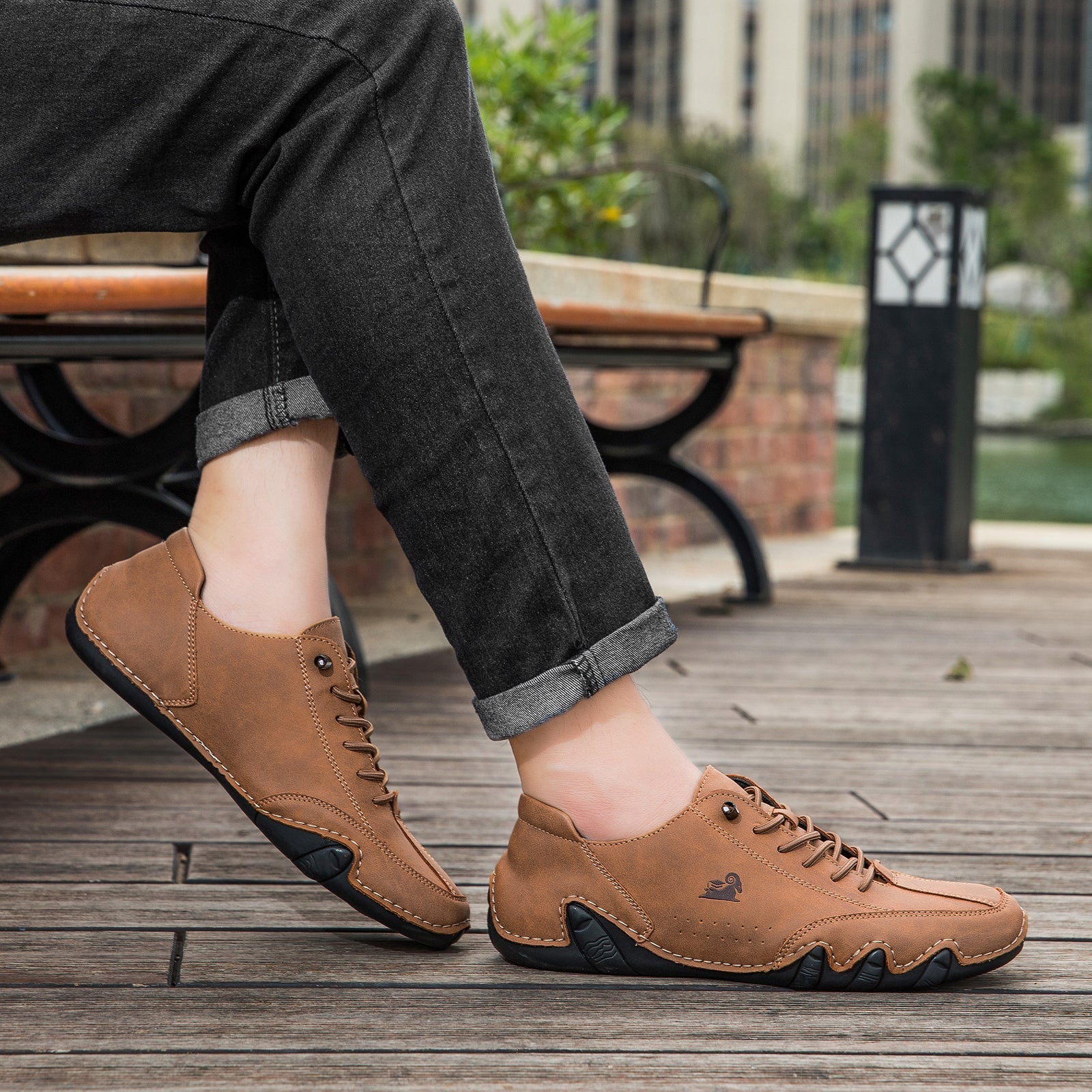 USERGOINGUSERGOING® - Scarpe ortopediche ergonomiche in pelle, impermeabili, alleviano il dolore ai piedi - unisex