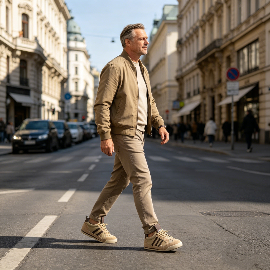【🎁Offerta a tempo limitato】Scarpe da passeggio dal design ergonomico 👞Suola ammortizzata + suola antiscivolo ✅ Supporto dell'arco plantare per una camminata confortevole✅