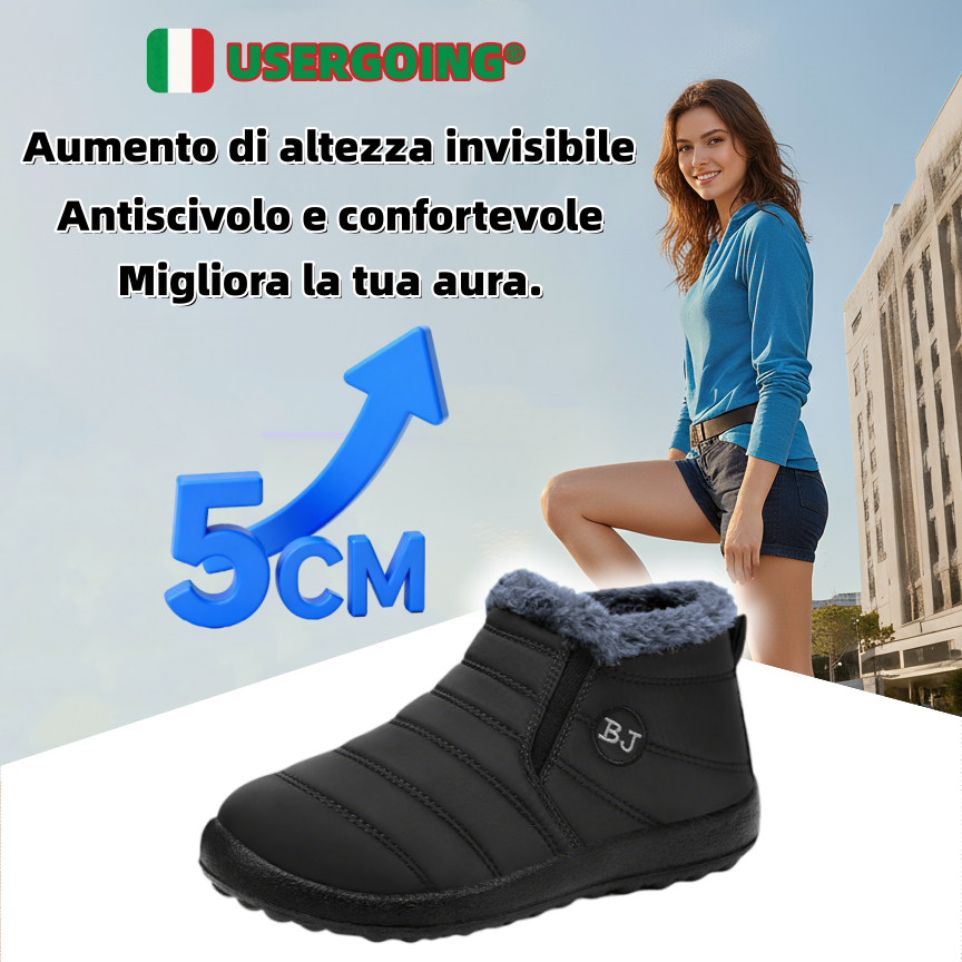 Usergoing® | Stivali ortopedici di lusso in pelle scamosciata: antiscivolo e caldi, indispensabili per la neve. 👍 Di' addio al dolore ai piedi.