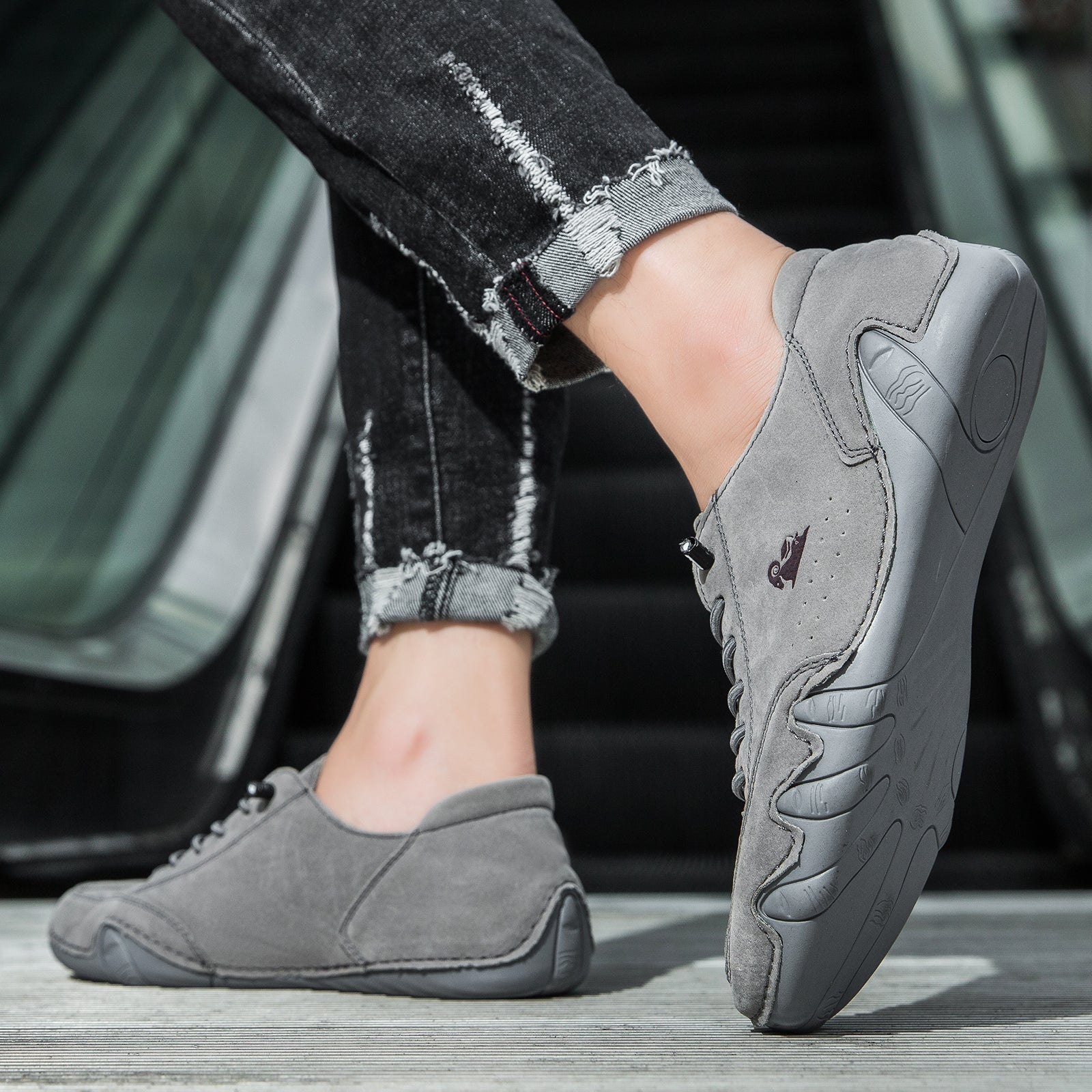 USERGOINGUSERGOING® - Scarpe ortopediche ergonomiche in pelle, impermeabili, alleviano il dolore ai piedi - unisex