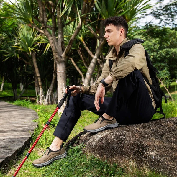 USERGOING® - Scarpe terapeutiche in pelle scamosciata ✅ Ortesi intelligenti + Risolve il dolore al tallone, la fascite e i dolori muscolari