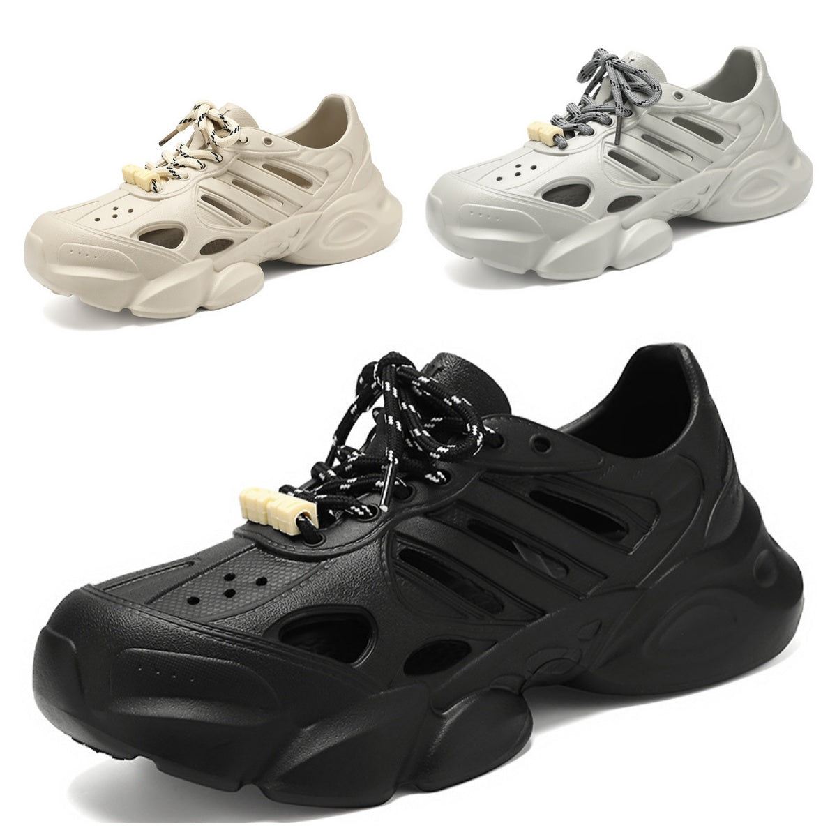 Plaxoo® | Offerta a tempo limitato: 50% di sconto! Crocs in EVA con lacci, unisex! Queste scarpe ortopediche offrono un supporto ergonomico per l'arco plantare e una suola antiscivolo per un comfort eccezionale!
