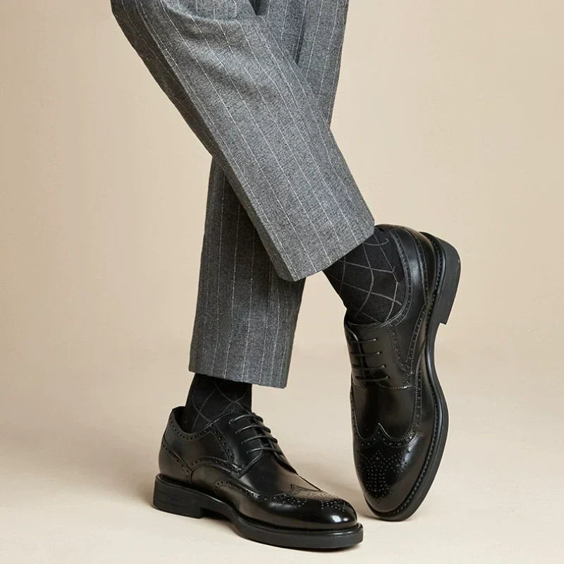 Scarpe ortopediche da uomo DEVENP | Scarpe in vera pelle comode e di alta qualità | Design ergonomico per alleviare il disagio alla schiena, alle articolazioni e ai piedi | Sconto del 50% per un periodo limitato, fino a esaurimento scorte