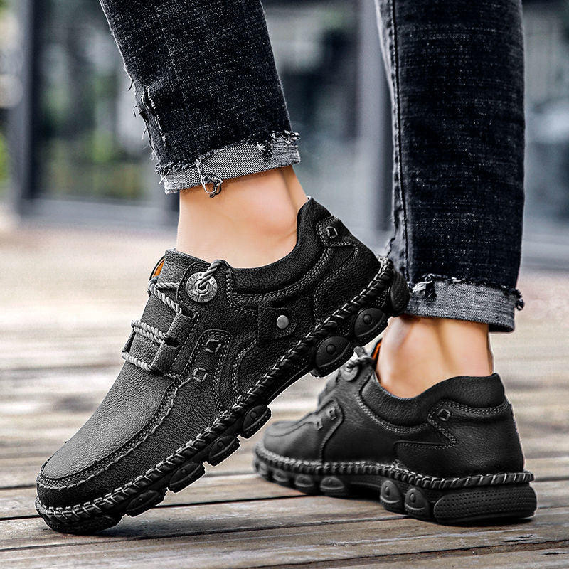 Scarpe ortopediche da uomo DEVENP | Scarpe comode in pelle di vitello cucite a mano | Design ergonomico per alleviare il dolore alla schiena, alle articolazioni e ai piedi | Sconto del 50% per un periodo limitato, fino a esaurimento scorte