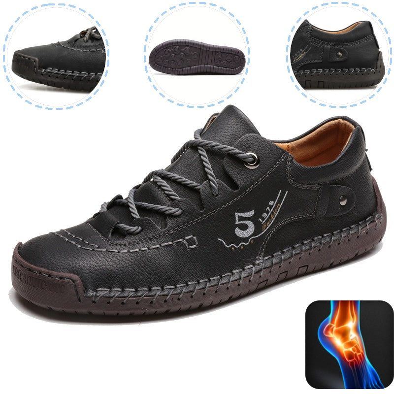 Scarpe ortopediche unisex DEVENP | Scarpe casual in vera pelle cucite a mano | Progettate ergonomicamente per alleviare il dolore alla schiena, alle articolazioni e ai piedi | Sconto del 50% per un periodo limitato, fino a esaurimento scorte