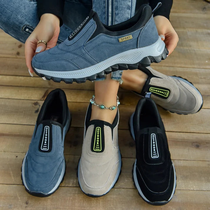 USERGOING® - Scarpe terapeutiche in pelle scamosciata ✅ Ortesi intelligenti + Risolve il dolore al tallone, la fascite e i dolori muscolari