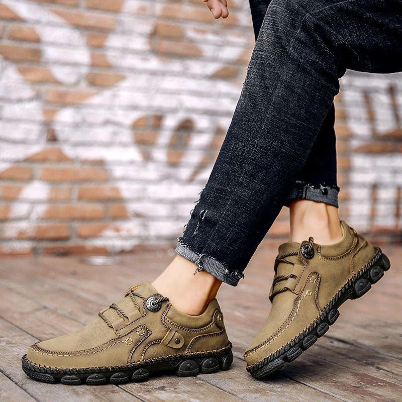 Scarpe ortopediche da uomo DEVENP | Scarpe comode in pelle di vitello cucite a mano | Design ergonomico per alleviare il dolore alla schiena, alle articolazioni e ai piedi | Sconto del 50% per un periodo limitato, fino a esaurimento scorte