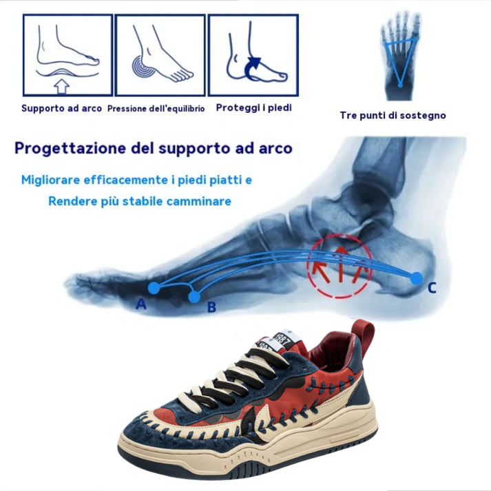 ⏰Sconto del 50% per un periodo limitato! Scarpe casual unisex. Morbide e comode per camminare tutto il giorno (supporto dell'arco plantare - allevia il dolore ai piedi)