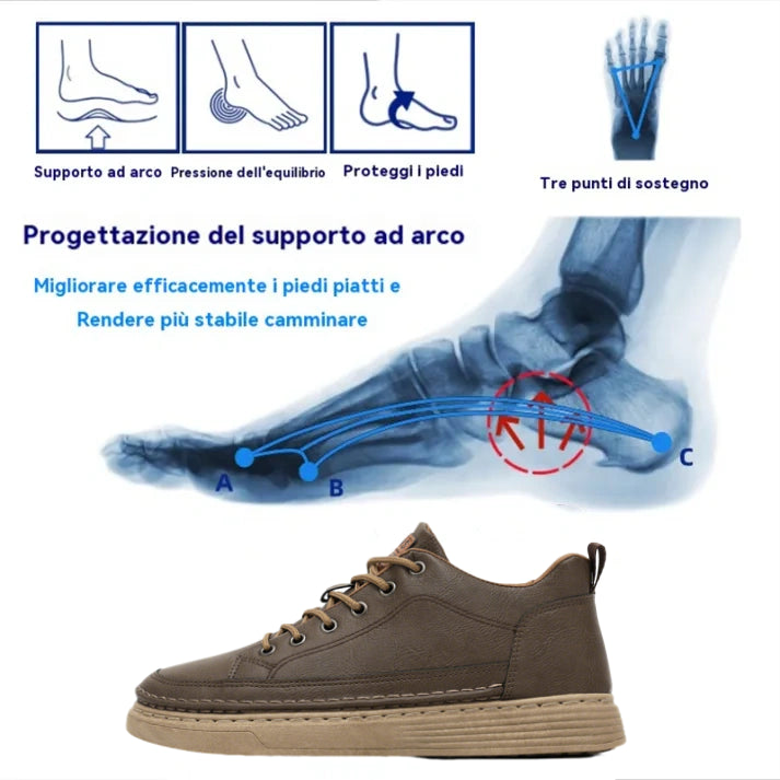 Scarpe da passeggio Usergoing® | Realizzate in pelle di vitello australiana ✅ Supporto dell'arco plantare per alleviare il dolore: cammina comodamente