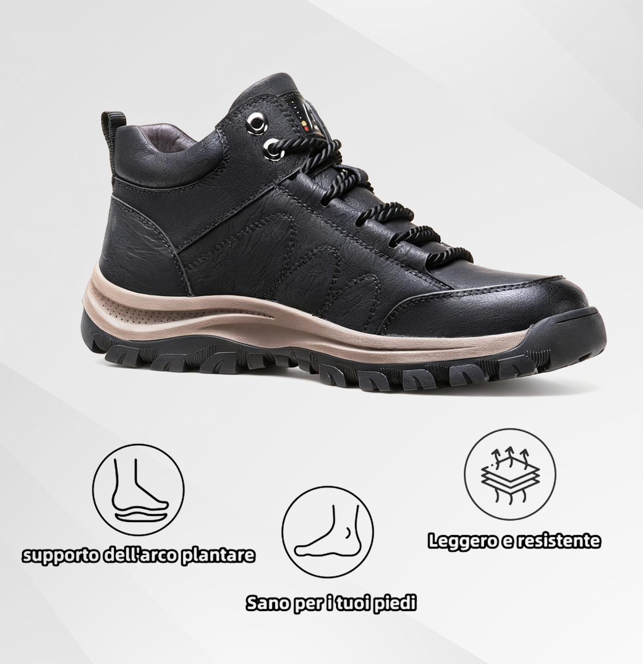 Usergoing® | Scarpe in pelle di vitello morbide e comode - Supporto plantare per alleviare il dolore | Disponibili anche in versione morbida 🔥