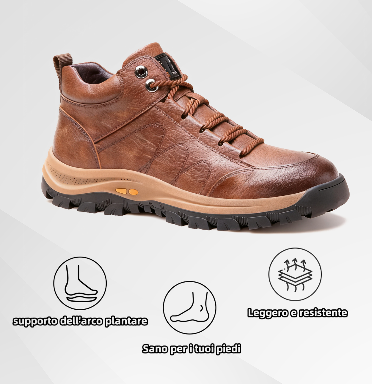 Usergoing® | Scarpe in pelle di vitello morbide e comode - Supporto plantare per alleviare il dolore | Disponibili anche in versione morbida 🔥