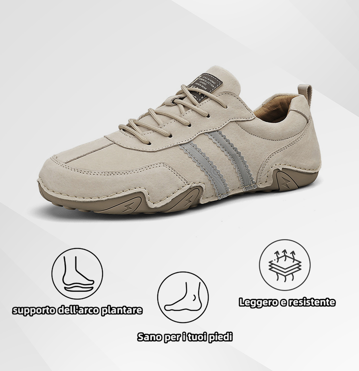 (🔥 Sconto del 50% - Non lasciartelo sfuggire!) Scarpe ortopediche casual in vera pelle 👞 - Impermeabili e antiscivolo (supporto dell'arco plantare per una camminata più facile)