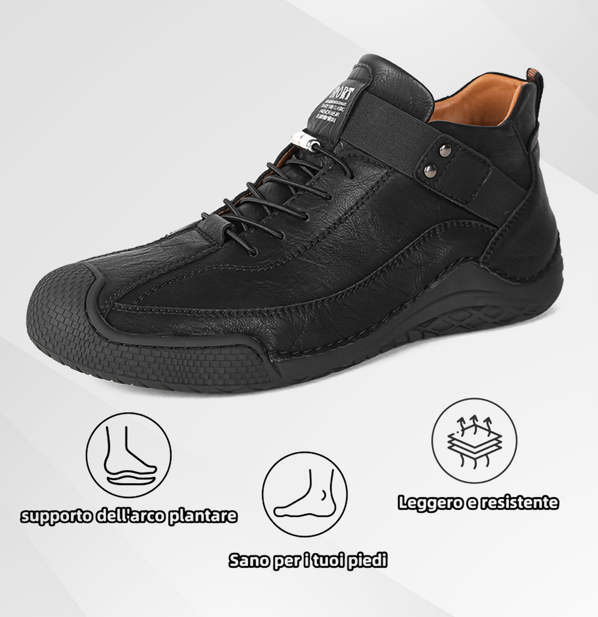 USERGOING® | 🐂 Scarpe comode ed eleganti in pelle di vitello 👞 Antiscivolo, supporto dell'arco plantare, sollievo dal dolore