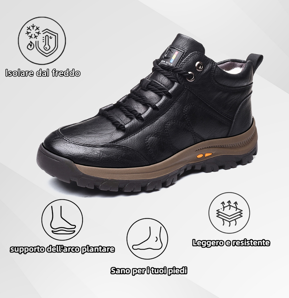 Usergoing® | Scarpe italiane in pelle di vitello morbida e confortevole - supporto plantare per alleviare il dolore | Disponibili anche in versione peluche 🔥