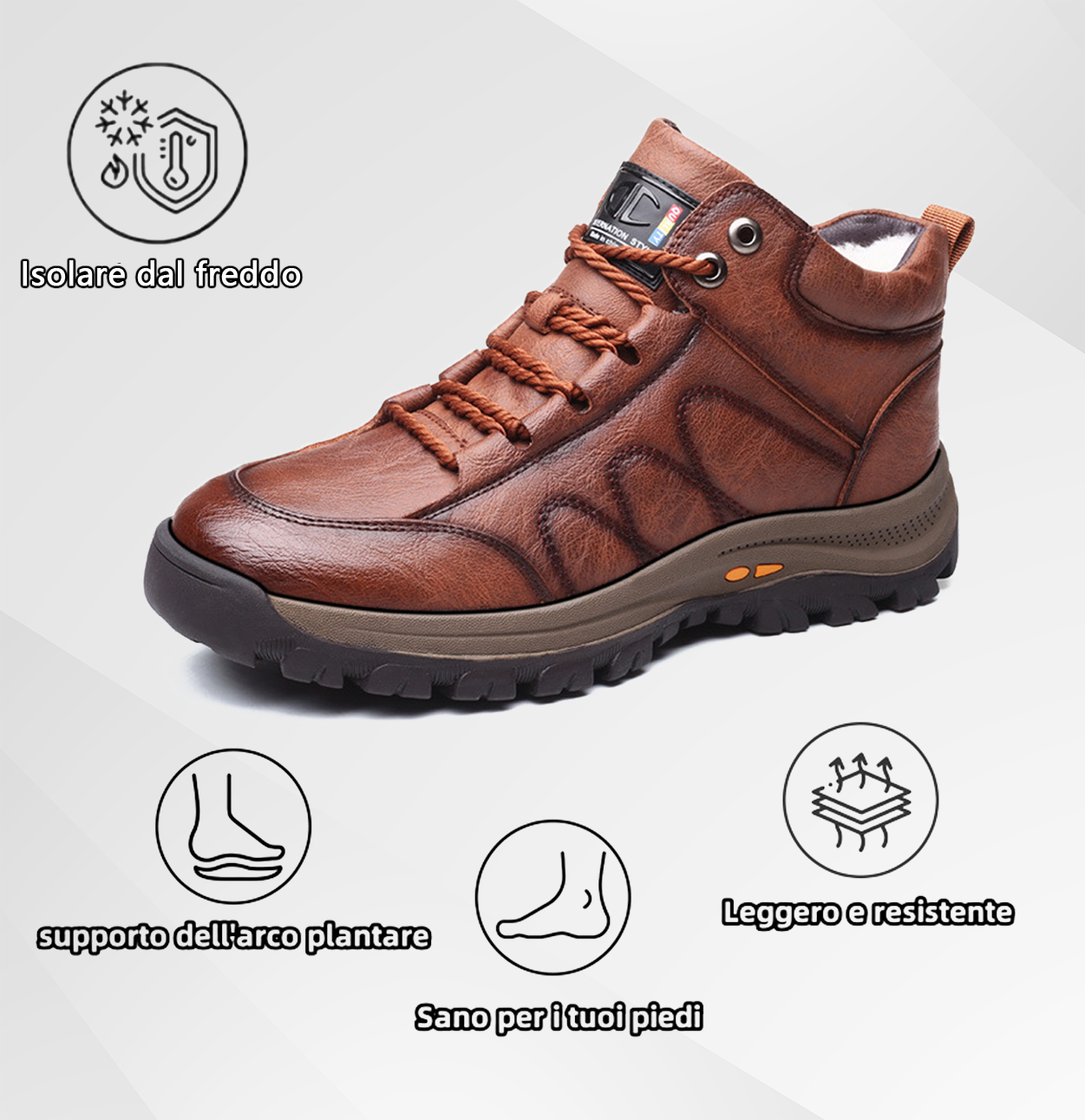 Usergoing® | Scarpe italiane in pelle di vitello morbida e confortevole - supporto plantare per alleviare il dolore | Disponibili anche in versione peluche 🔥