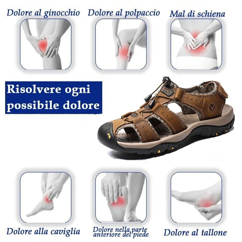 🎁Oggi a metà prezzo - non perdete l'occasione]|Sandali ortopedici dal design ergonomico - camminata senza dolore 👞 rendono la camminata più confortevole
