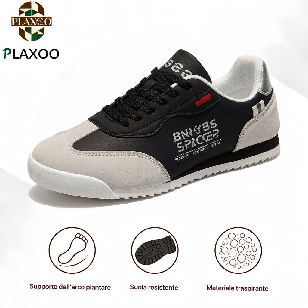 Plaxoo® | Calzini in omaggio del valore di 20 €! Scarpe ortopediche casual unisex 👞 Supporto ergonomico per l'arco plantare, suola antiscivolo e fodera antibatterica. 🛡️
