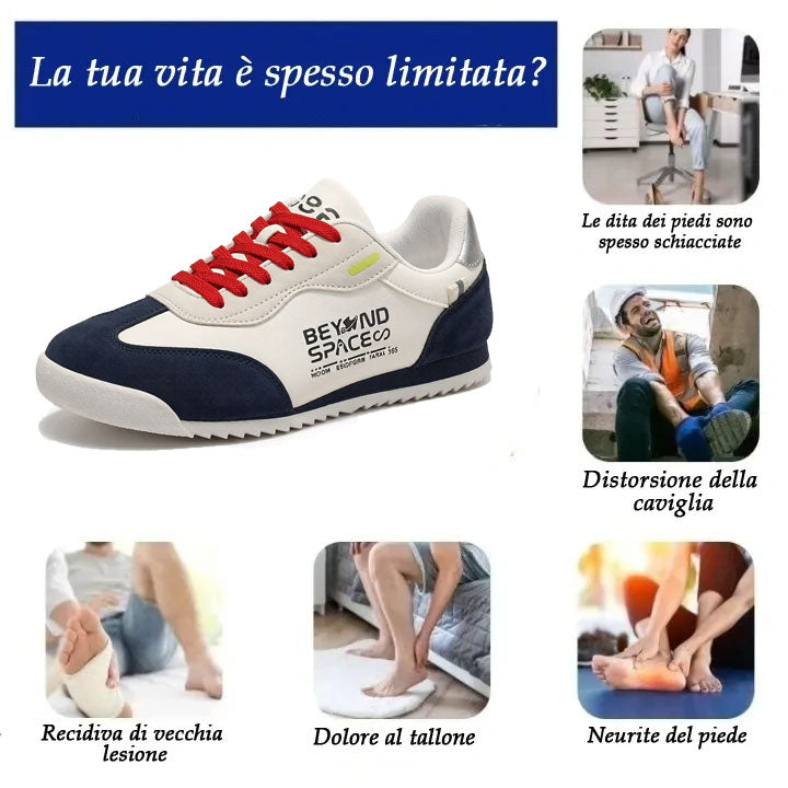 Plaxoo® | Calzini in omaggio del valore di 20 €! Scarpe ortopediche casual unisex 👞 Supporto ergonomico per l'arco plantare, suola antiscivolo e fodera antibatterica. 🛡️