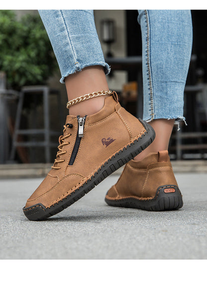 Ultimo giorno! Sconto del 70%! ✅ Allevia il dolore ai piedi e all'alluce valgo! Comode scarpe ortopediche alte con cerniera laterale e supporto per l'arco plantare, ideali da indossare tutto il giorno