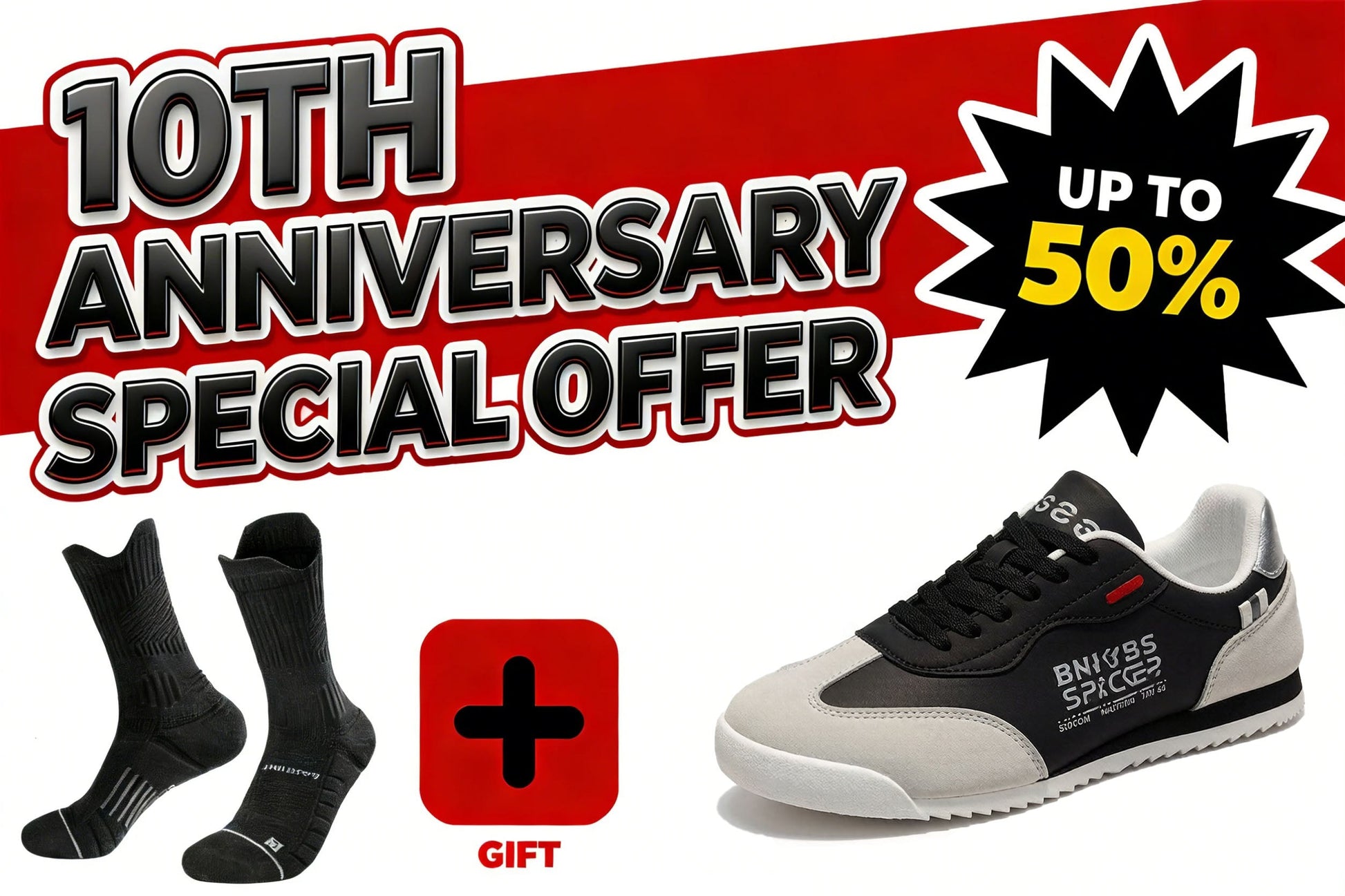 Plaxoo® | Calzini in omaggio del valore di 20 €! Scarpe ortopediche casual unisex 👞 Supporto ergonomico per l'arco plantare, suola antiscivolo e fodera antibatterica. 🛡️
