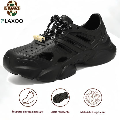 Plaxoo® | Offerta a tempo limitato: 50% di sconto! Crocs in EVA con lacci, unisex! Queste scarpe ortopediche offrono un supporto ergonomico per l'arco plantare e una suola antiscivolo per un comfort eccezionale!