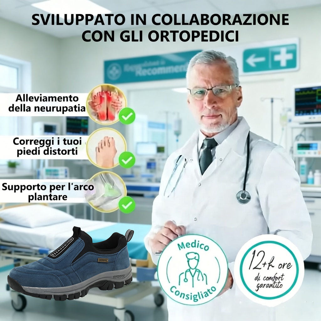 🎁Ultimo giorno per usufruire dello sconto del 50%, non perderlo! ⏰Allevia il dolore ai piedi e la fascite - Scarpe ortopediche impermeabili e antiscivolo🔴