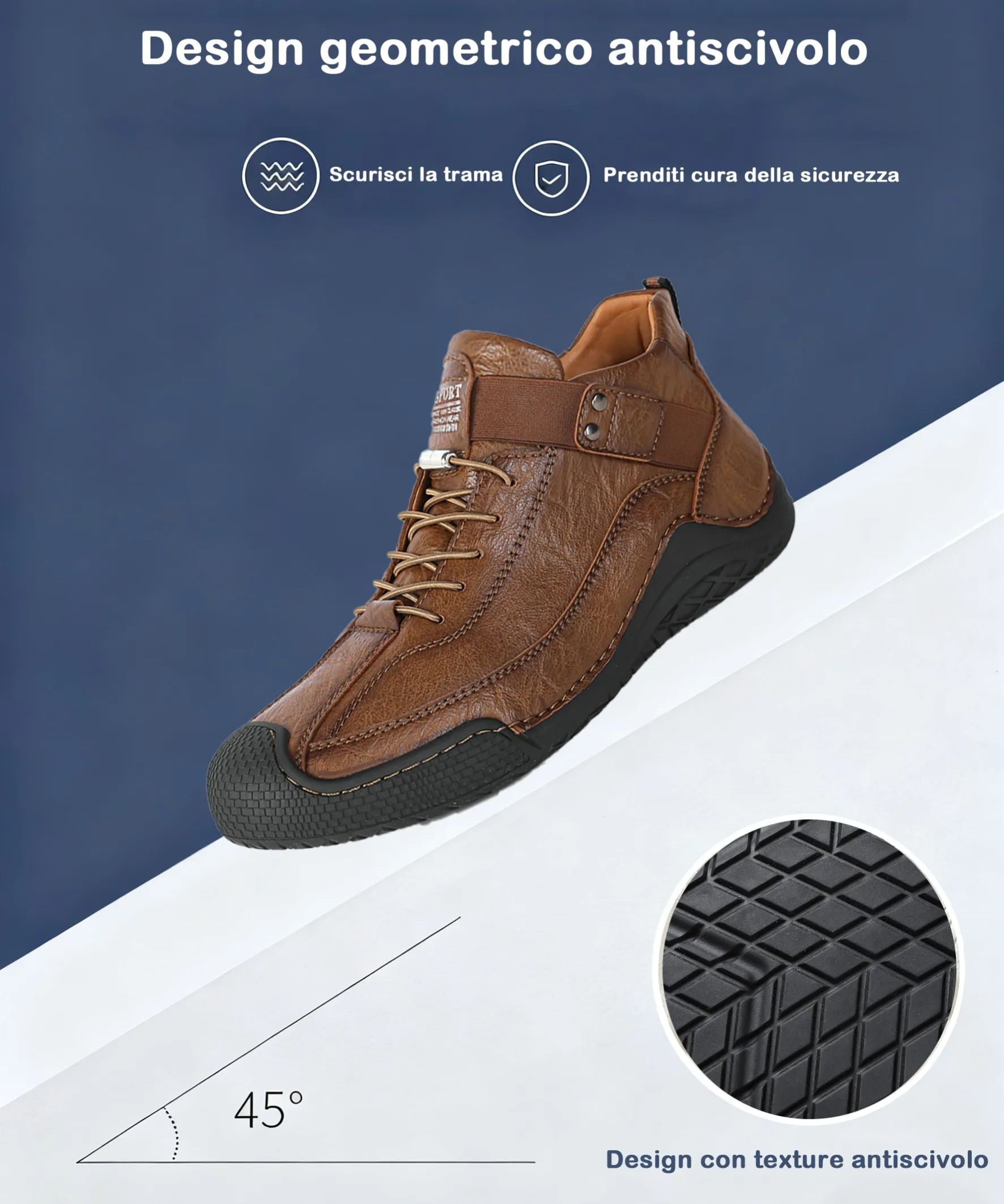 USERGOING® | 🐂 Scarpe comode ed eleganti in pelle di vitello 👞 Antiscivolo, supporto dell'arco plantare, sollievo dal dolore