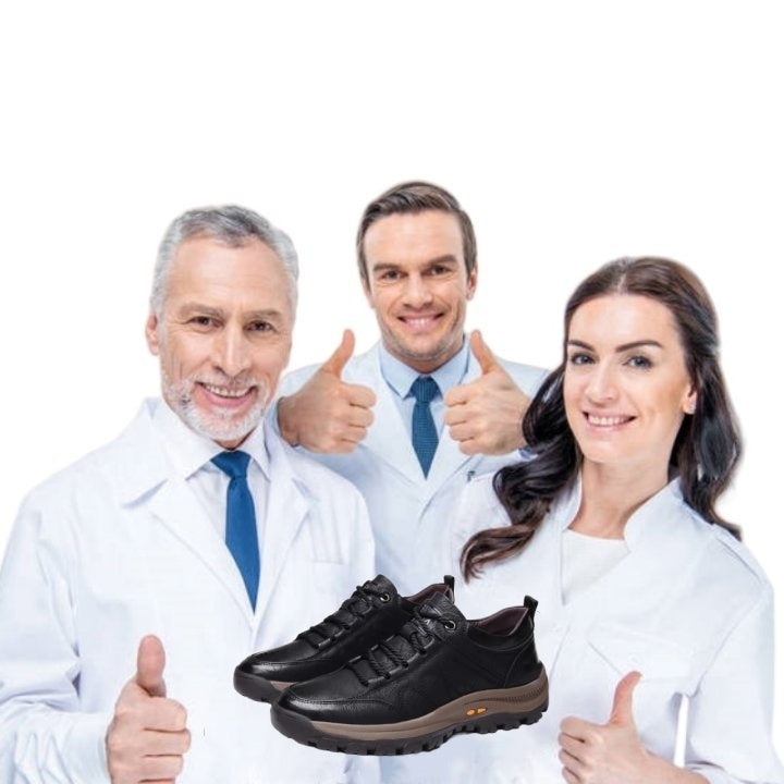 (🎉Saldi primaverili -50%, solo per oggi - da non perdere) - Scarpe ortopediche da uomo in autentica pelle di vitello australiana✅ Camminata comoda, sollievo dal dolore