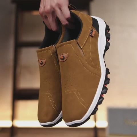 🐂 Scarpe da uomo in pelle di vitello prodotte in Australia 👞 Cucite a mano, facili da indossare e da togliere ✅ Supporto dell'arco plantare, sollievo dal dolore - camminare confortevole