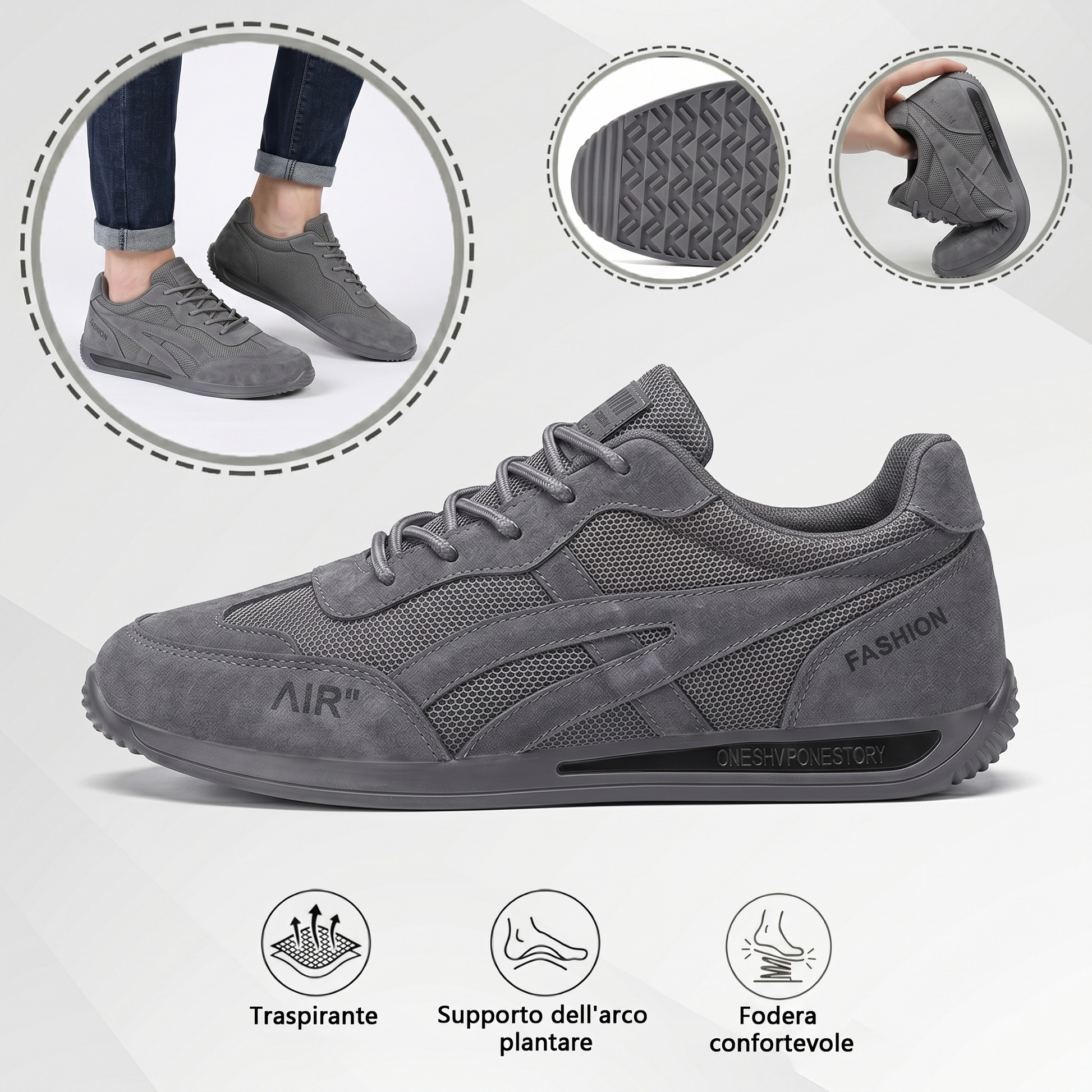 🔥 Offerta speciale di oggi con il 56% di sconto🎁Scarpe ortopediche da camminata da uomo ✅ Traspiranti e antiscivolo - Dì addio al dolore ai piedi e goditi un comfort che dura tutto il giorno!