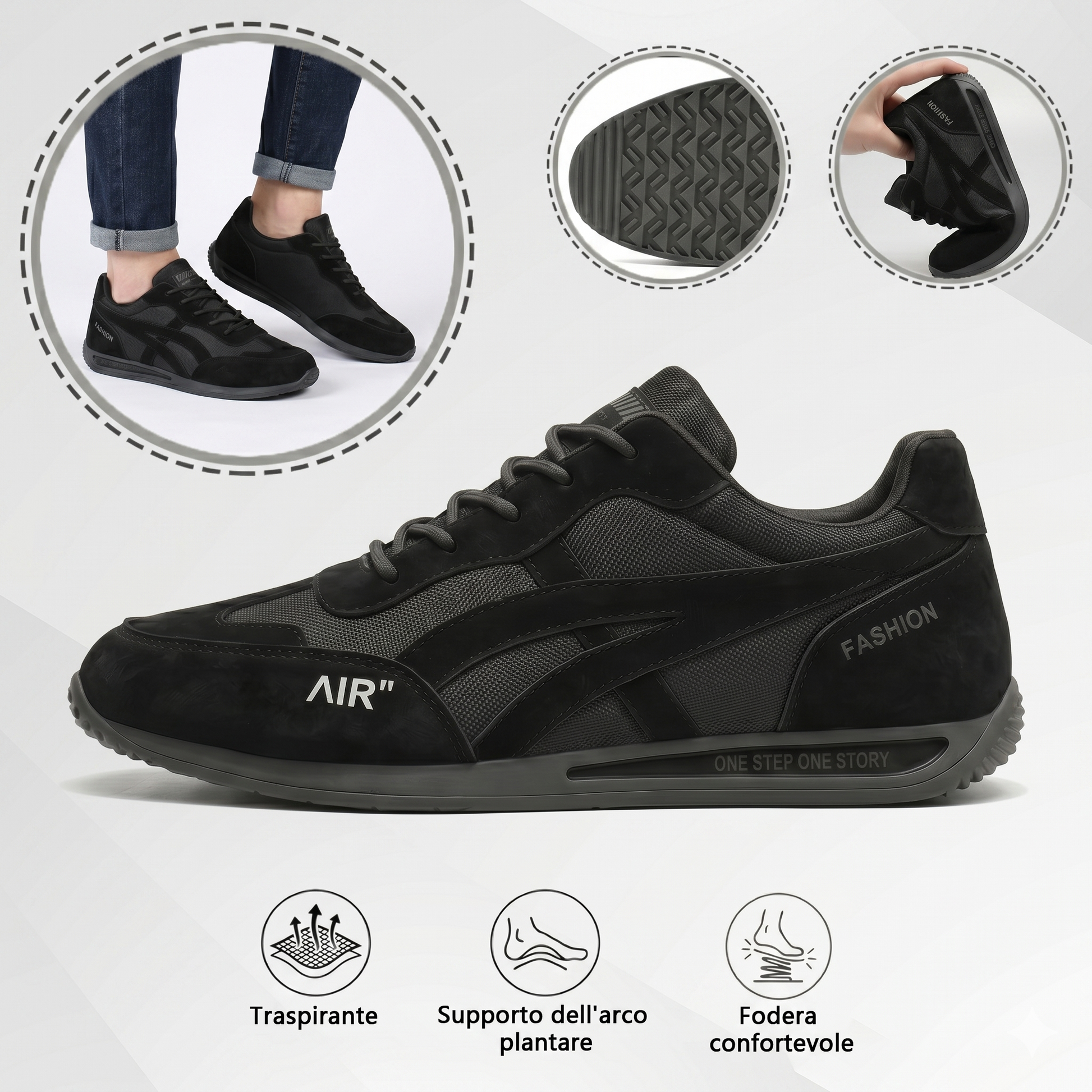 🔥 Offerta speciale di oggi con il 56% di sconto🎁Scarpe ortopediche da camminata da uomo ✅ Traspiranti e antiscivolo - Dì addio al dolore ai piedi e goditi un comfort che dura tutto il giorno!