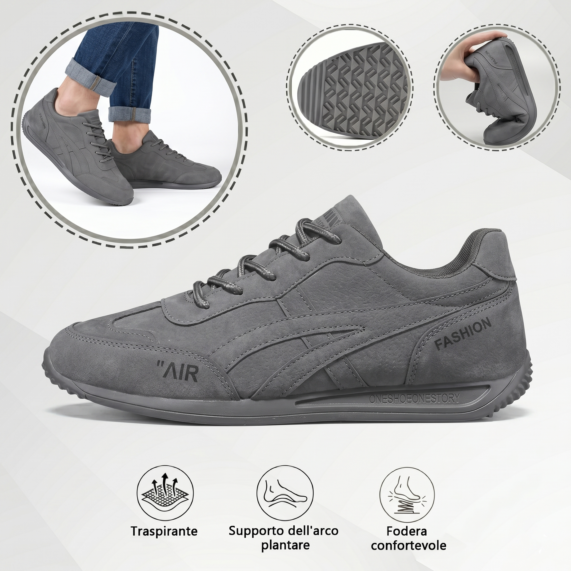 🔥 Offerta speciale di oggi con il 56% di sconto🎁Scarpe ortopediche da camminata da uomo ✅ Traspiranti e antiscivolo - Dì addio al dolore ai piedi e goditi un comfort che dura tutto il giorno!
